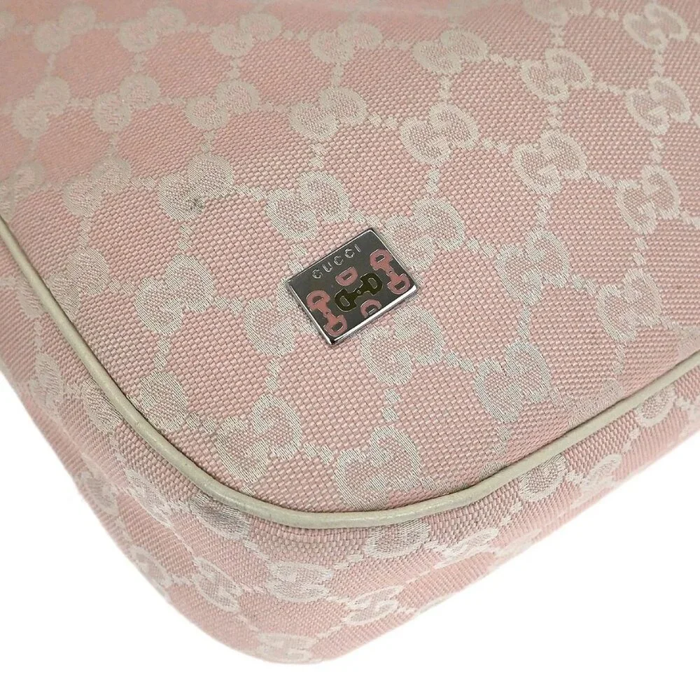 Gucci Pink Canvas GG Handbag 145757 002058 156046 - Picture 4 of 10